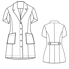 Fashion sewing patterns for UNIFORMS One-Piece Hospital Coat 9261